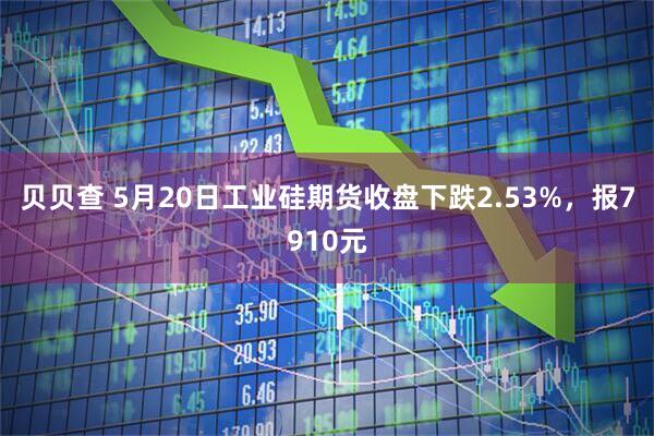 贝贝查 5月20日工业硅期货收盘下跌2.53%，报7910元
