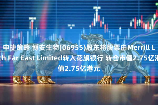 申捷策略 博安生物(06955)股东将股票由Merrill Lynch Far East Limited转入花旗银行 转仓市值2.75亿港元
