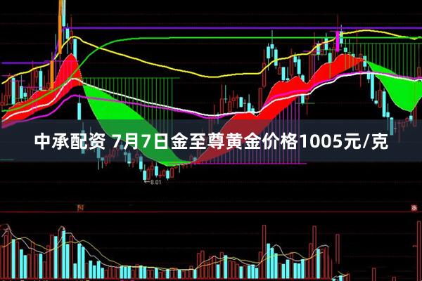 中承配资 7月7日金至尊黄金价格1005元/克